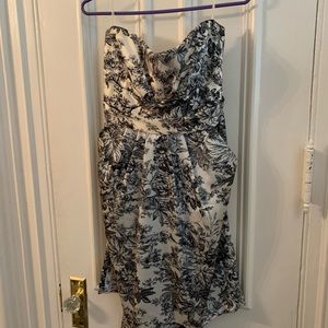 Strapless toile dress